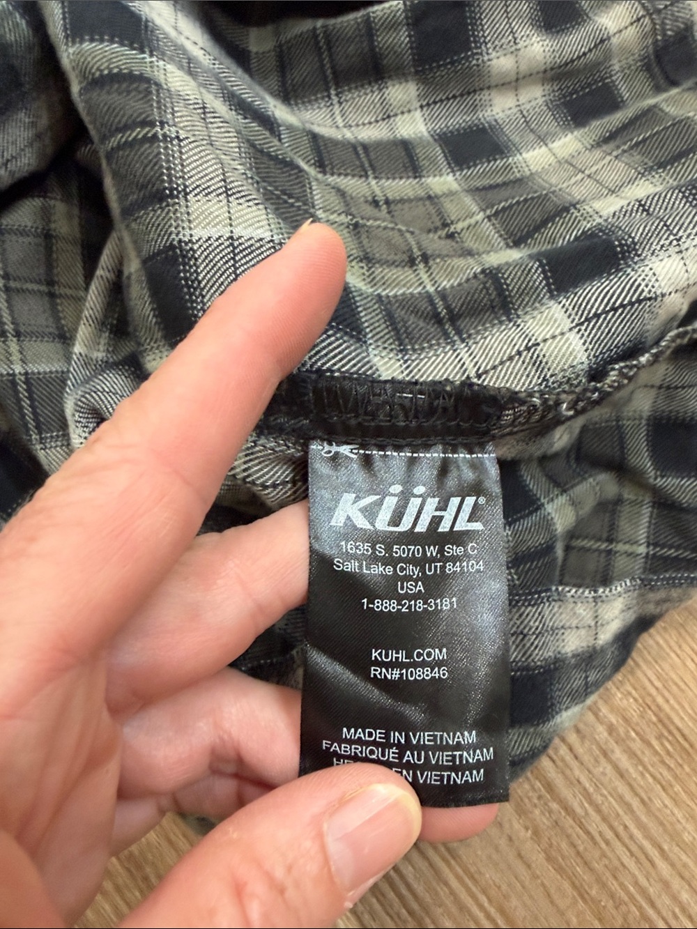 KUHL DILLINGR FLANNEL Classic Casual Everyday Button Up Shirt Gray Medium $99 - Picture 9 of 11